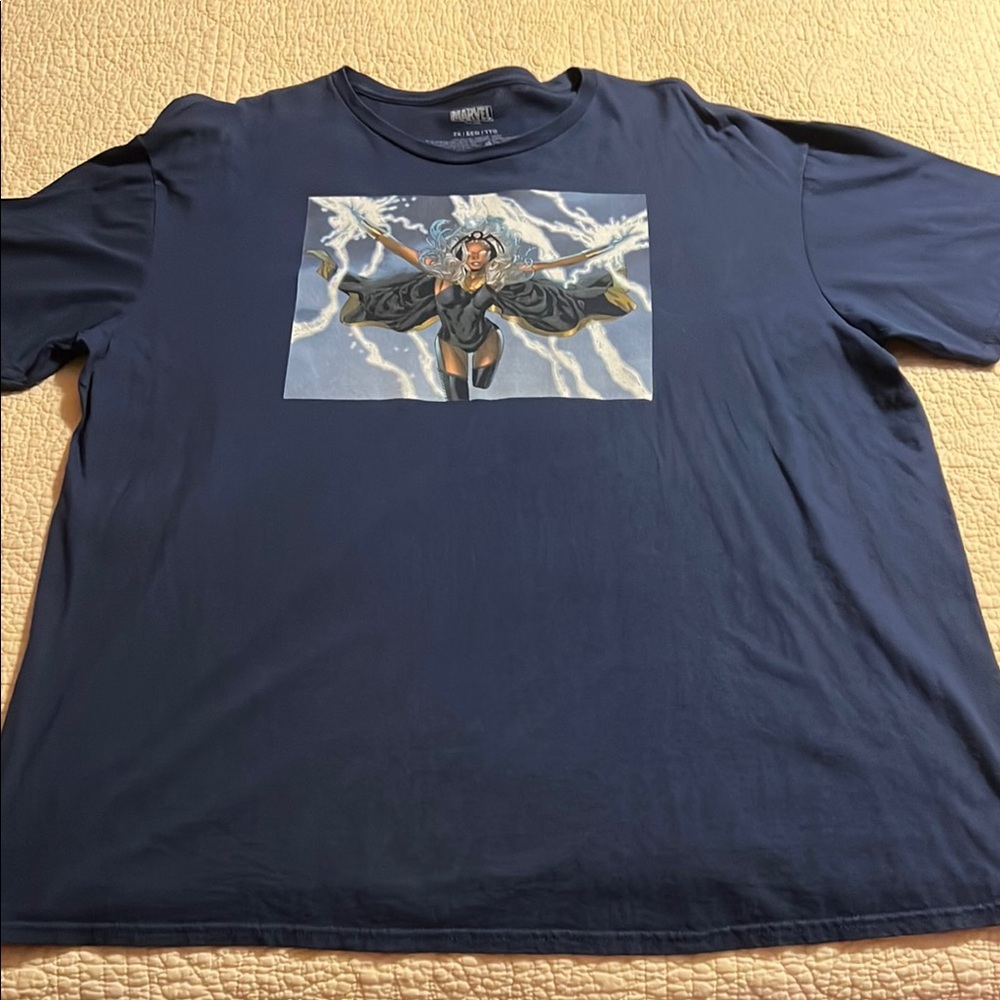 Marvel Storm Men's Blue Graphic T-Shirt